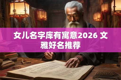 女儿名字库有寓意2026 文雅好名推荐