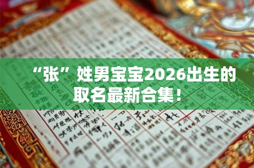 “张”姓男宝宝2026出生的取名最新合集！