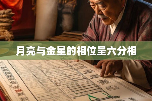 月亮与金星的相位呈六分相