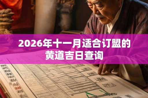 2026年十一月适合订盟的黄道吉日查询