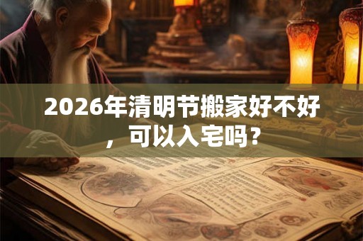2026年清明节搬家好不好，可以入宅吗？