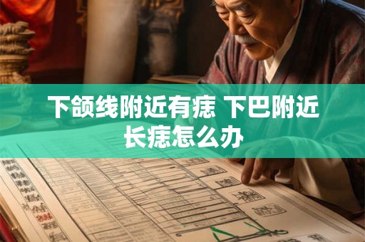 下颌线附近有痣 下巴附近长痣怎么办