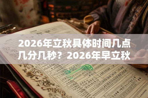 2026年立秋具体时间几点几分几秒?2026年早立秋还是晚立秋? 2026年立秋具体时间几点几分几秒?2026年早立秋还是晚立秋?