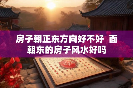 房子朝正东方向好不好  面朝东的房子风水好吗