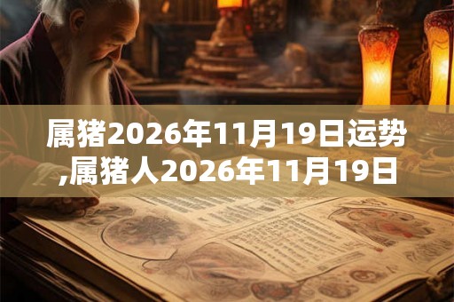 属猪2026年11月19日运势,属猪人2026年11月19日财运,生肖猪2026年11月19日运势