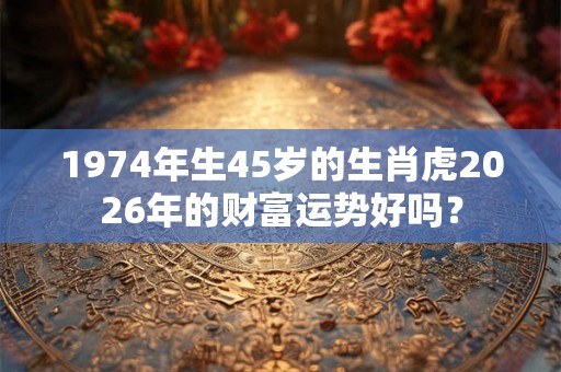 1974年生45岁的生肖虎2026年的财富运势好吗？