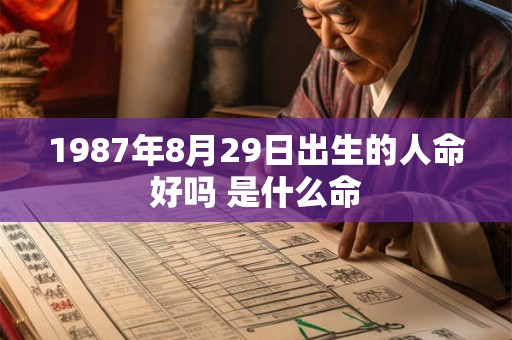 1987年8月29日出生的人命好吗 是什么命