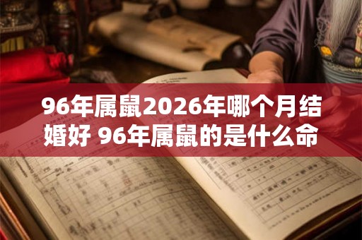 96年属鼠2026年哪个月结婚好 96年属鼠的是什么命 96年属鼠2026年哪个月结婚好 96年属鼠的是什么命
