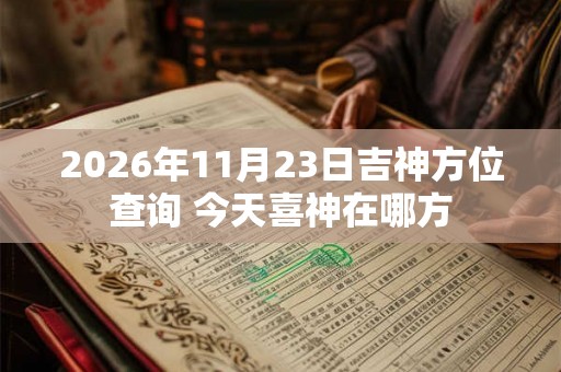 2026年11月23日吉神方位查询 今天喜神在哪方