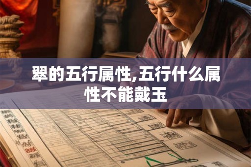 翠的五行属性,五行什么属性不能戴玉 翠的五行属性,五行什么属性不能戴玉