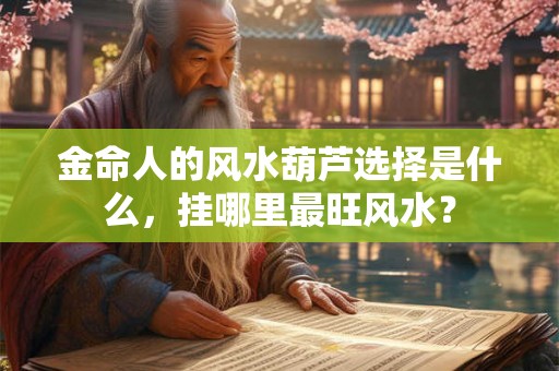 金命人的风水葫芦选择是什么，挂哪里最旺风水？