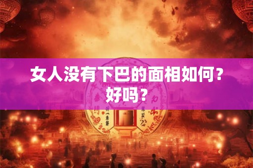 女人没有下巴的面相如何？好吗？