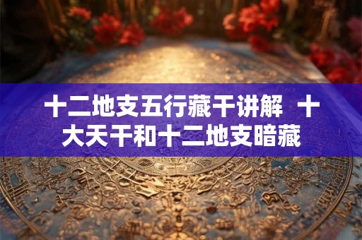 十二地支五行藏干讲解  十大天干和十二地支暗藏