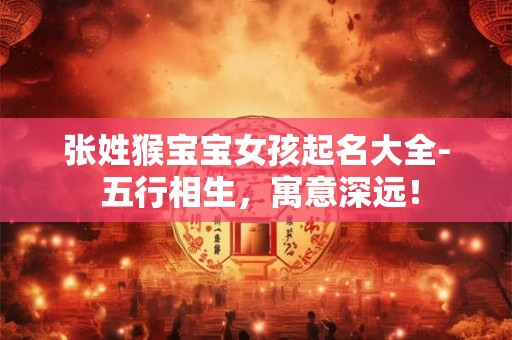 张姓猴宝宝女孩起名大全- 五行相生,寓意深远! 张姓猴宝宝女孩起名大全- 五行相生,寓意深远!