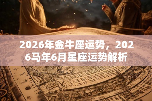 2026年金牛座运势，2026马年6月星座运势解析