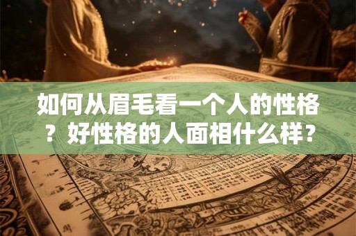 如何从眉毛看一个人的性格？好性格的人面相什么样？