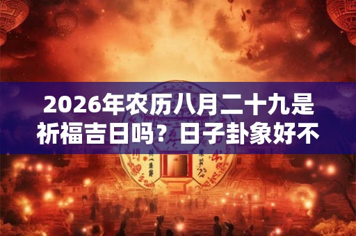 2026年农历八月二十九是祈福吉日吗？日子卦象好不好？