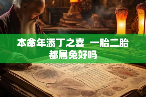本命年添丁之喜  一胎二胎都属兔好吗