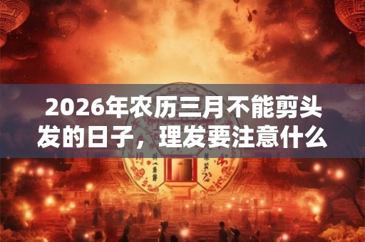 2026年农历三月不能剪头发的日子，理发要注意什么？