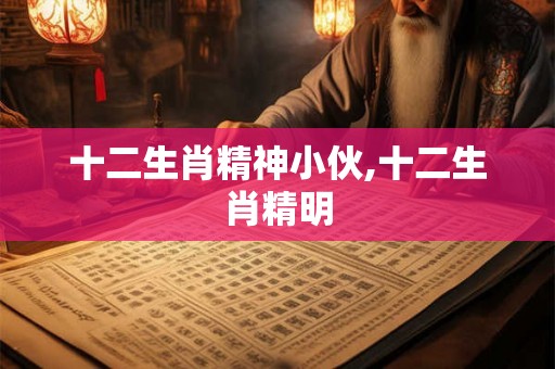 十二生肖精神小伙,十二生肖精明