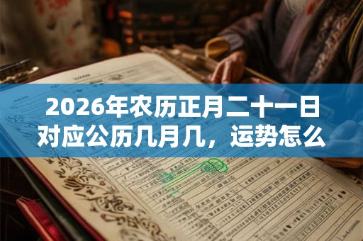 2026年农历正月二十一日对应公历几月几,运势怎么样? 2026年农历正月二十一日对应公历几月几,运势怎么样?