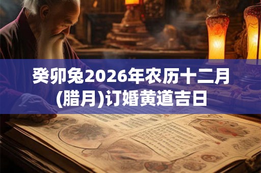 癸卯兔2026年农历十二月(腊月)订婚黄道吉日