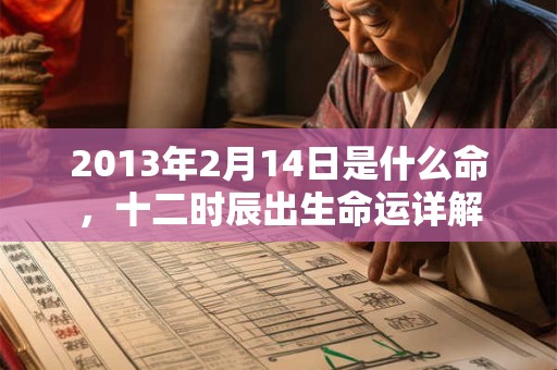 2013年2月14日是什么命，十二时辰出生命运详解