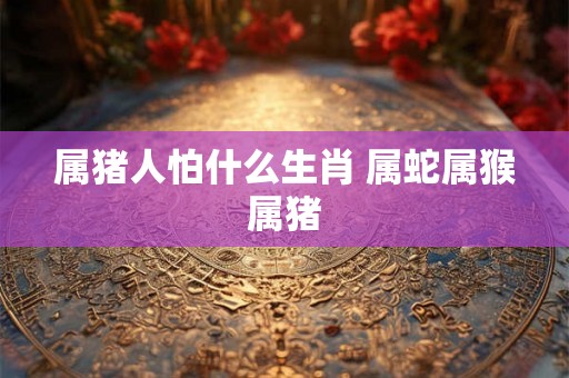 属猪人怕什么生肖 属蛇属猴属猪