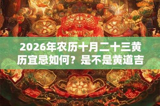 2026年农历十月二十三黄历宜忌如何？是不是黄道吉日？