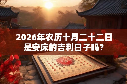 2026年农历十月二十二日是安床的吉利日子吗？