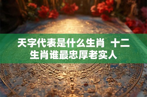 天字代表是什么生肖  十二生肖谁最忠厚老实人