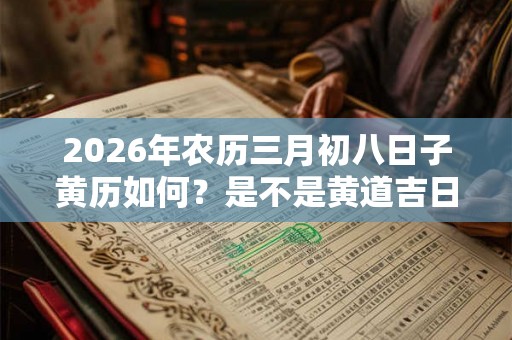 2026年农历三月初八日子黄历如何？是不是黄道吉日？