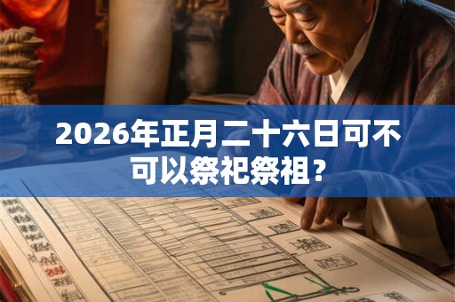 2026年正月二十六日可不可以祭祀祭祖？