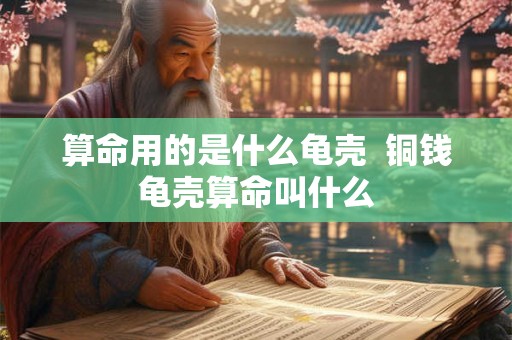 算命用的是什么龟壳  铜钱龟壳算命叫什么