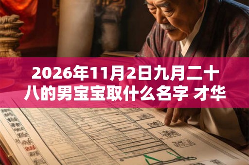 2026年11月2日九月二十八的男宝宝取什么名字 才华横溢