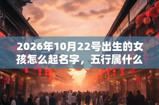 2026年10月22号出生的女孩怎么起名字，五行属什么
