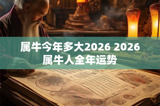 属牛今年多大2026 2026属牛人全年运势 属牛今年多大2026 2026属牛人全年运势