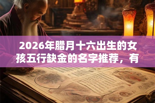 2026年腊月十六出生的女孩五行缺金的名字推荐,有什么忌讳? 2026年腊月十六出生的女孩五行缺金的名字推荐,有什么忌讳?