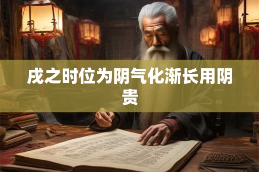 戌之时位为阴气化渐长用阴贵 戌之时位为阴气化渐长用阴贵