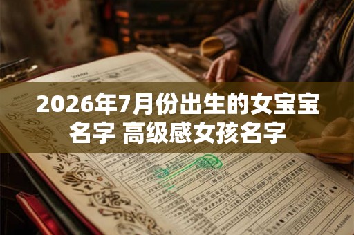 2026年7月份出生的女宝宝名字 高级感女孩名字