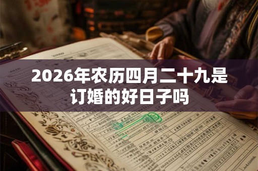 2026年农历四月二十九是订婚的好日子吗