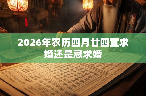 2026年农历四月廿四宜求婚还是忌求婚