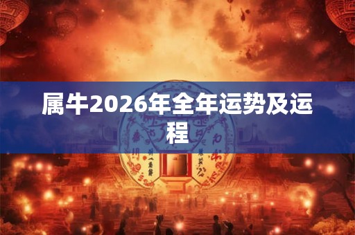 属牛2026年全年运势及运程