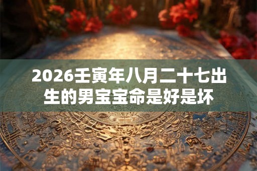2026壬寅年八月二十七出生的男宝宝命是好是坏