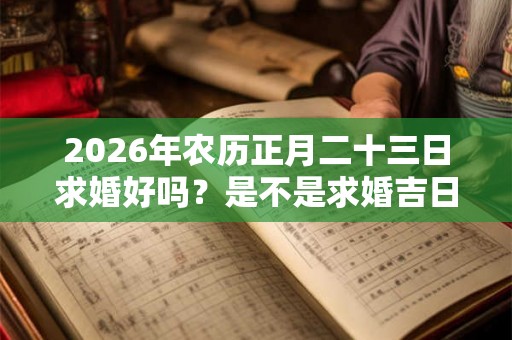 2026年农历正月二十三日求婚好吗？是不是求婚吉日？