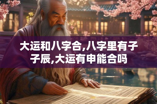 大运和八字合,八字里有子子辰,大运有申能合吗
