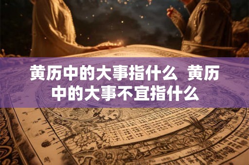 黄历中的大事指什么  黄历中的大事不宜指什么