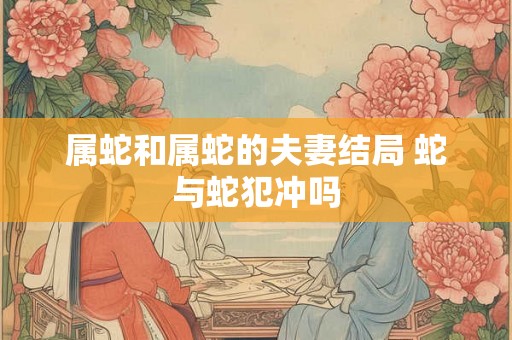 属蛇和属蛇的夫妻结局 蛇与蛇犯冲吗 属蛇和属蛇的夫妻结局 蛇与蛇犯冲吗