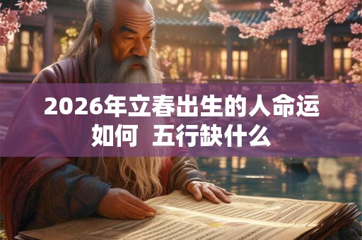 2026年立春出生的人命运如何  五行缺什么