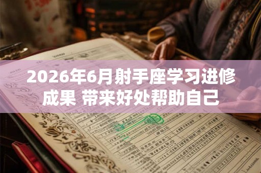2026年6月射手座学习进修成果 带来好处帮助自己